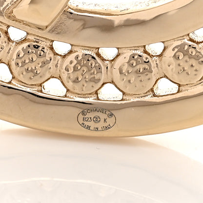 Chanel Crystal CC Brooch Light Gold 3 of 3