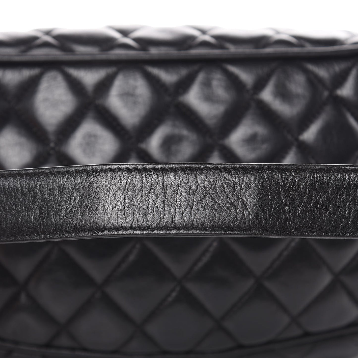 Calfskin Quilted Waist Bag Black