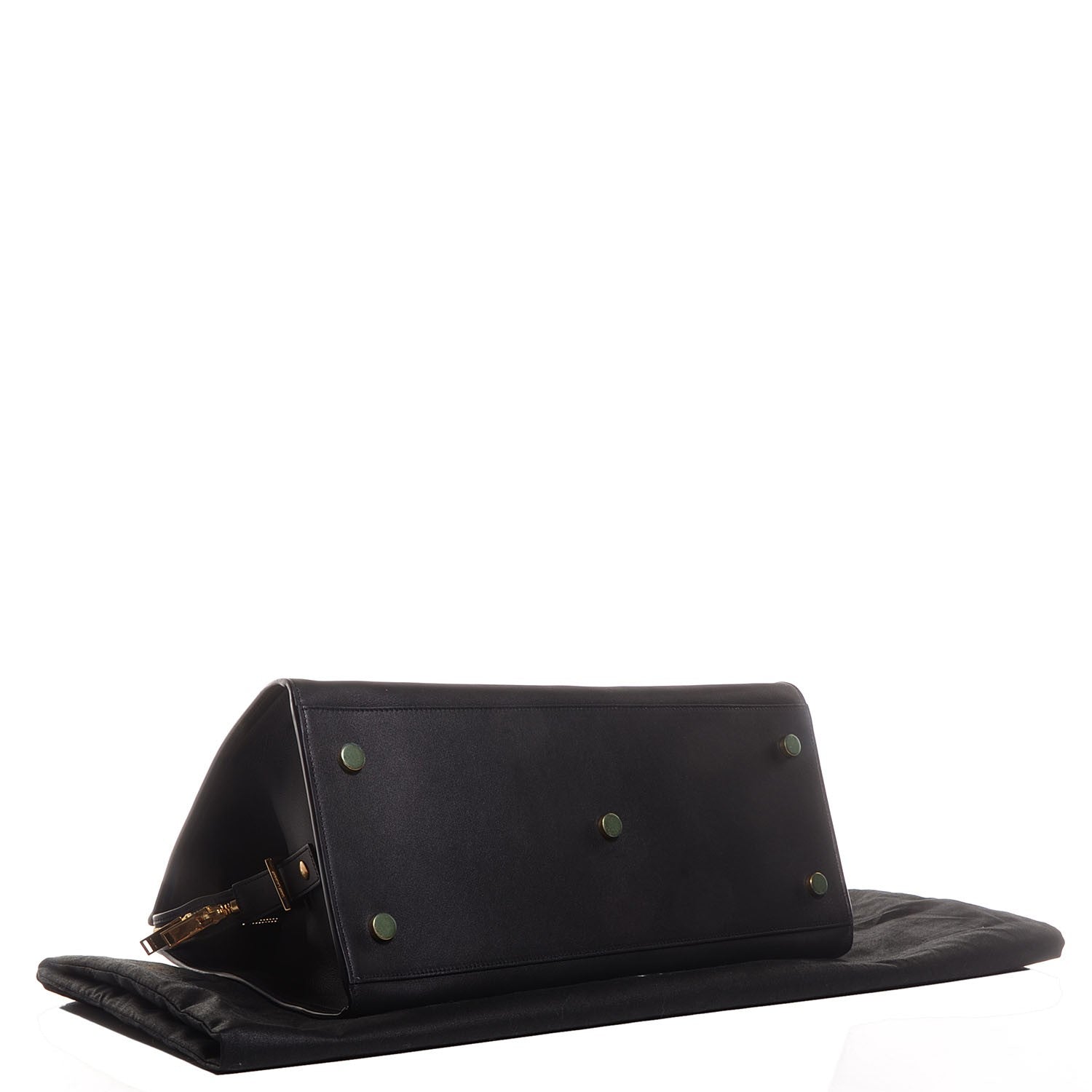 Saint Laurent Smooth Calfskin Medium Monogram Cabas Black 4 of 8