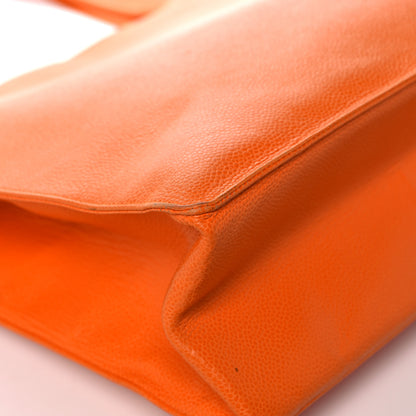 Chanel Caviar CC Timeless Shoulder Bag Orange 12 of 15