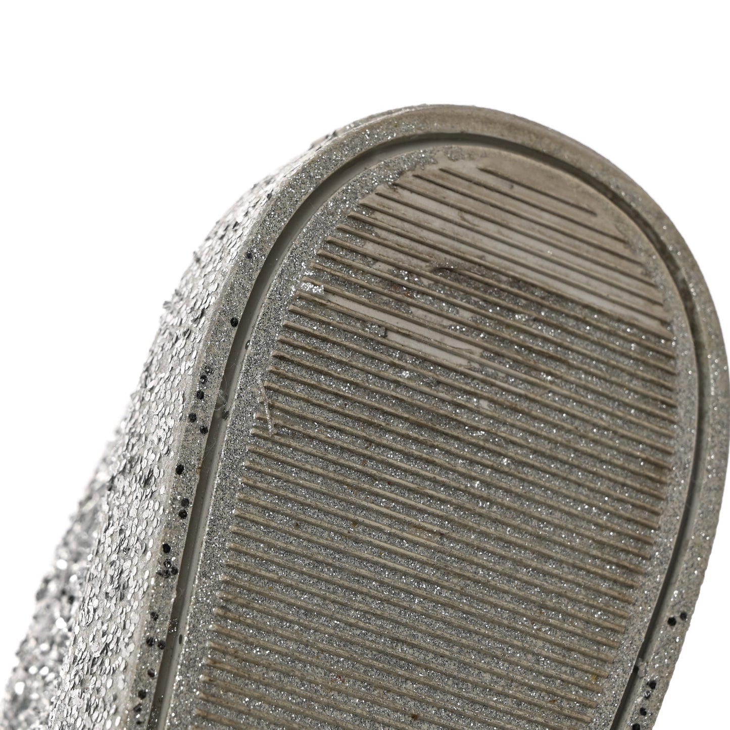 Calfskin Crystal Glitter Andy Sneakers 36 Silver