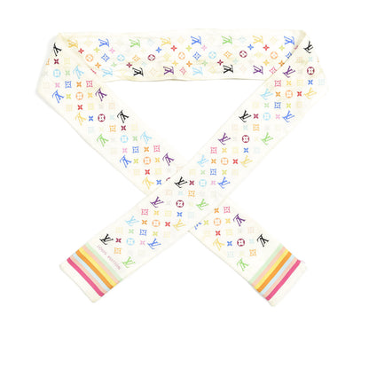 Louis Vuitton Silk Monogram Multicolor Bandeau White 1 of 3