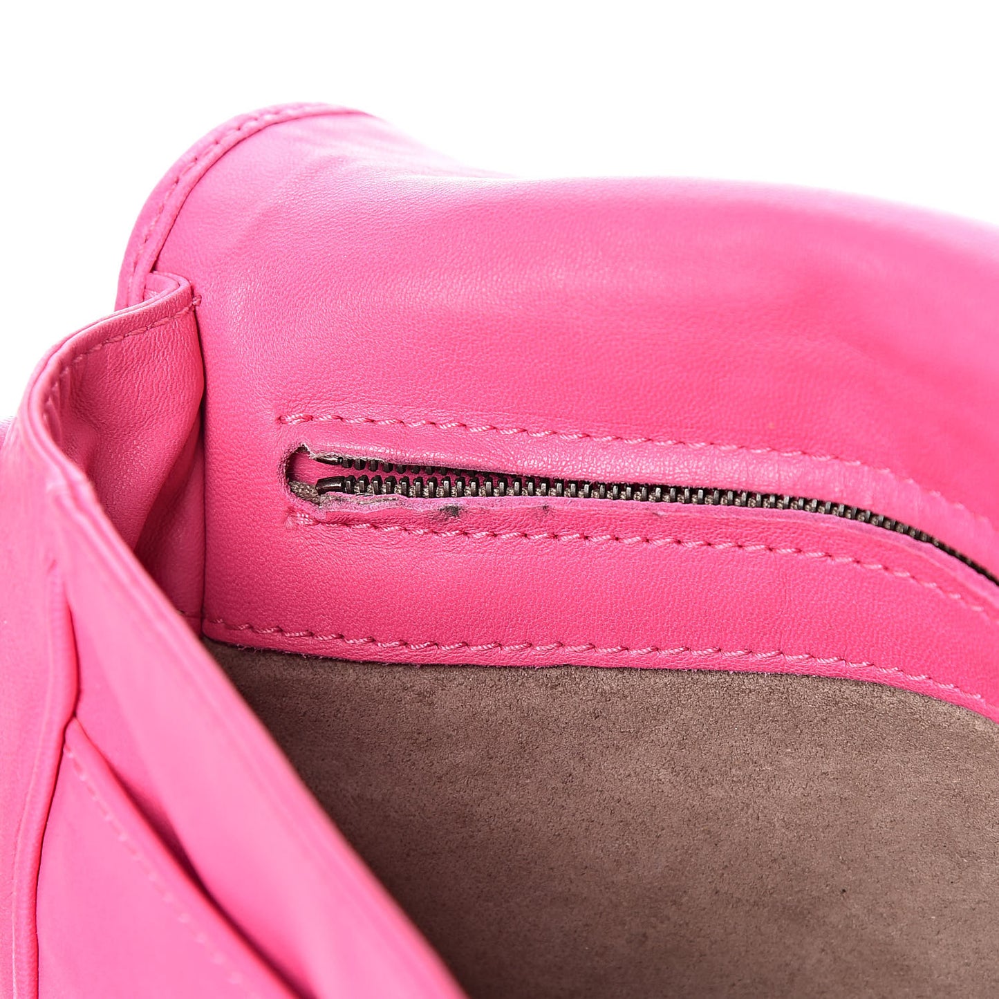 Nappa Intrecciato Mini Flap Crossbody Fuchsia
