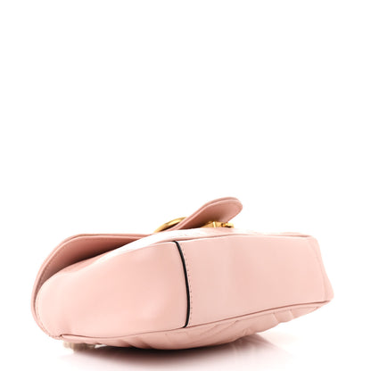 Gucci Calfskin Matelasse Mini GG Marmont Shoulder Bag Perfect Pink 4 of 11