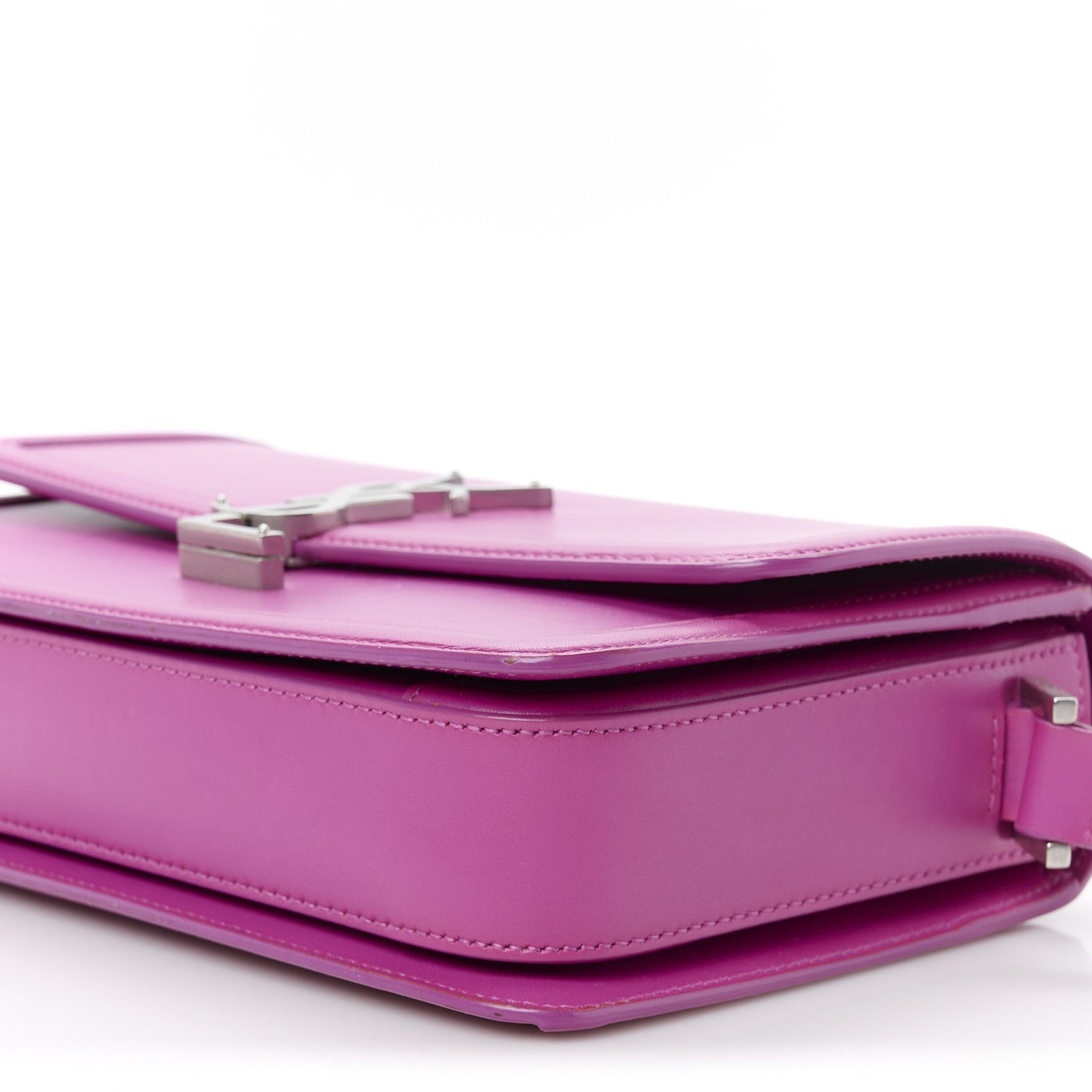 Saint Laurent Box Calfskin Monogram Medium Solferino Satchel Fuchsia 11 of 11