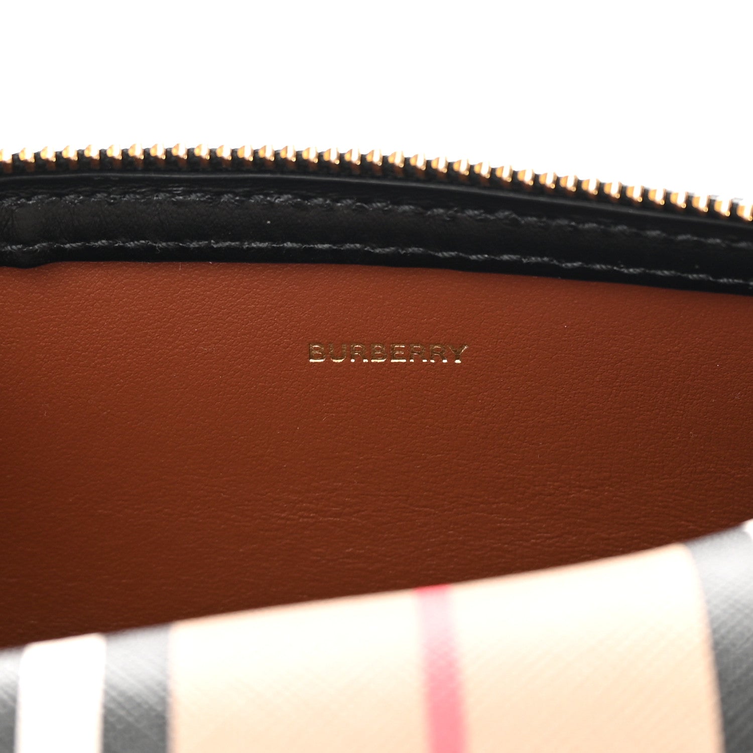 Burberry E-Canvas Calfskin Stripe Icon Barrel Bag Archive Beige 6 of 12