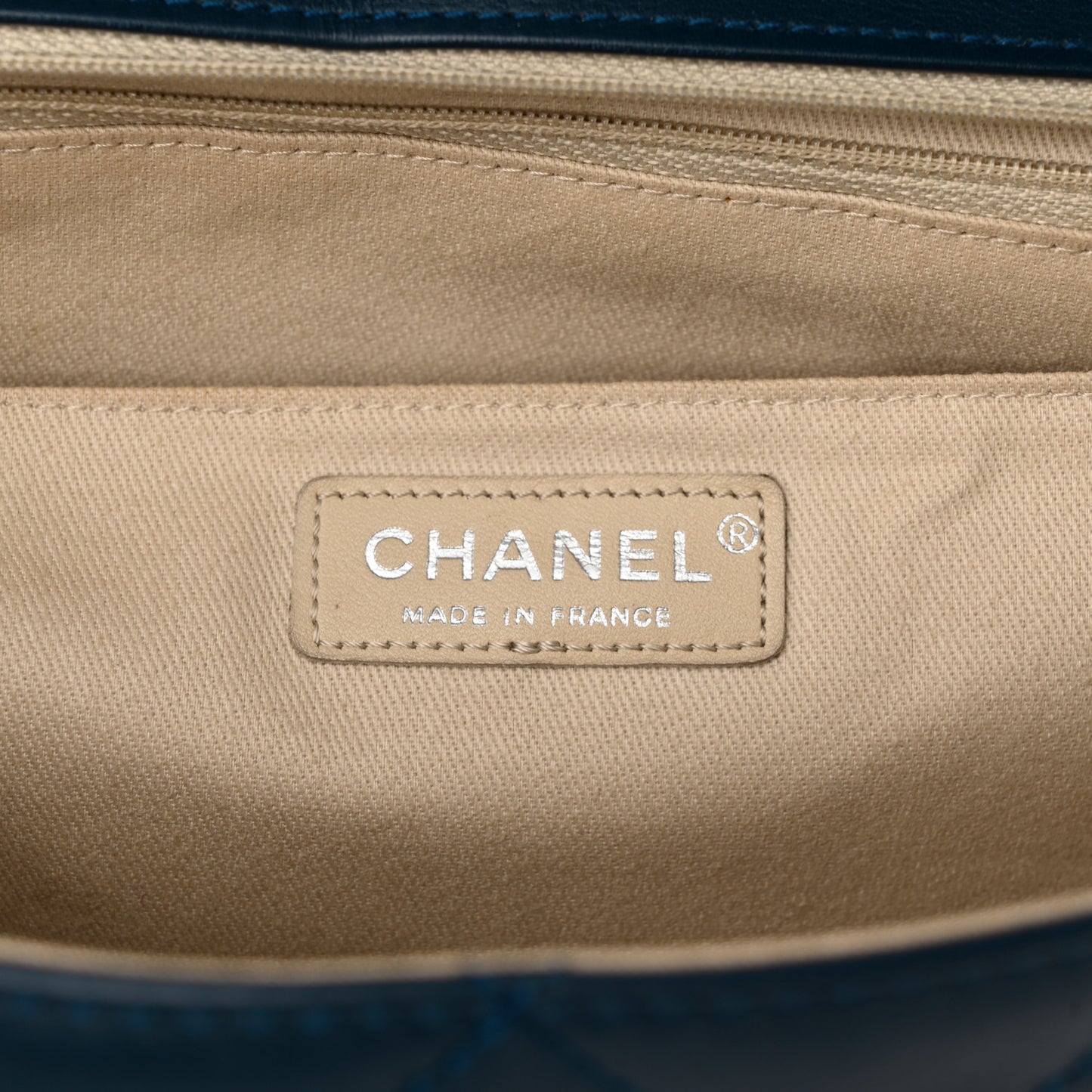 Calfskin Quilted In the Business Flap Dark Navy Blue