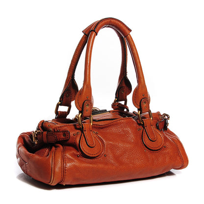 Chloe Calfskin Medium Paddington Satchel Whiskey 3 of 10