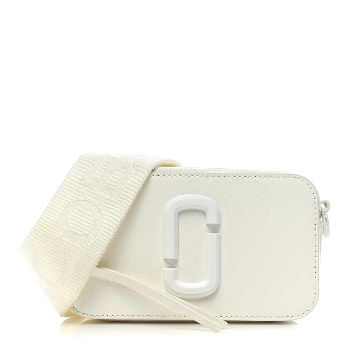 Saffiano Small Snapshot Camera Bag White