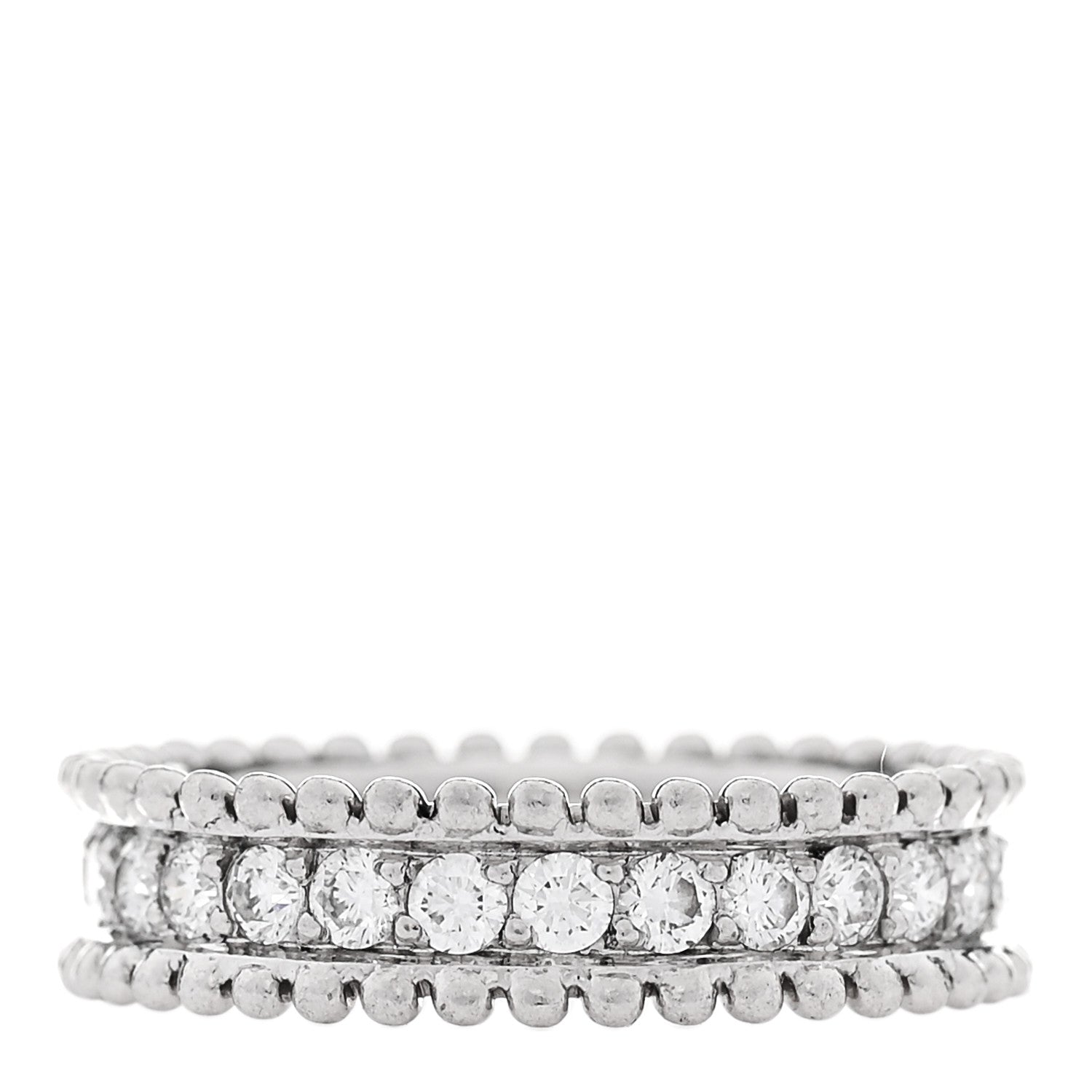 Van Cleef & Arpels Platinum Diamond Estrelle Wedding Band Ring 48 4.5 3 of 5