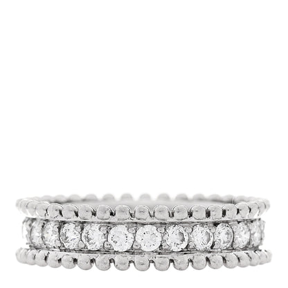 Van Cleef & Arpels Platinum Diamond Estrelle Wedding Band Ring 48 4.5 3 of 5