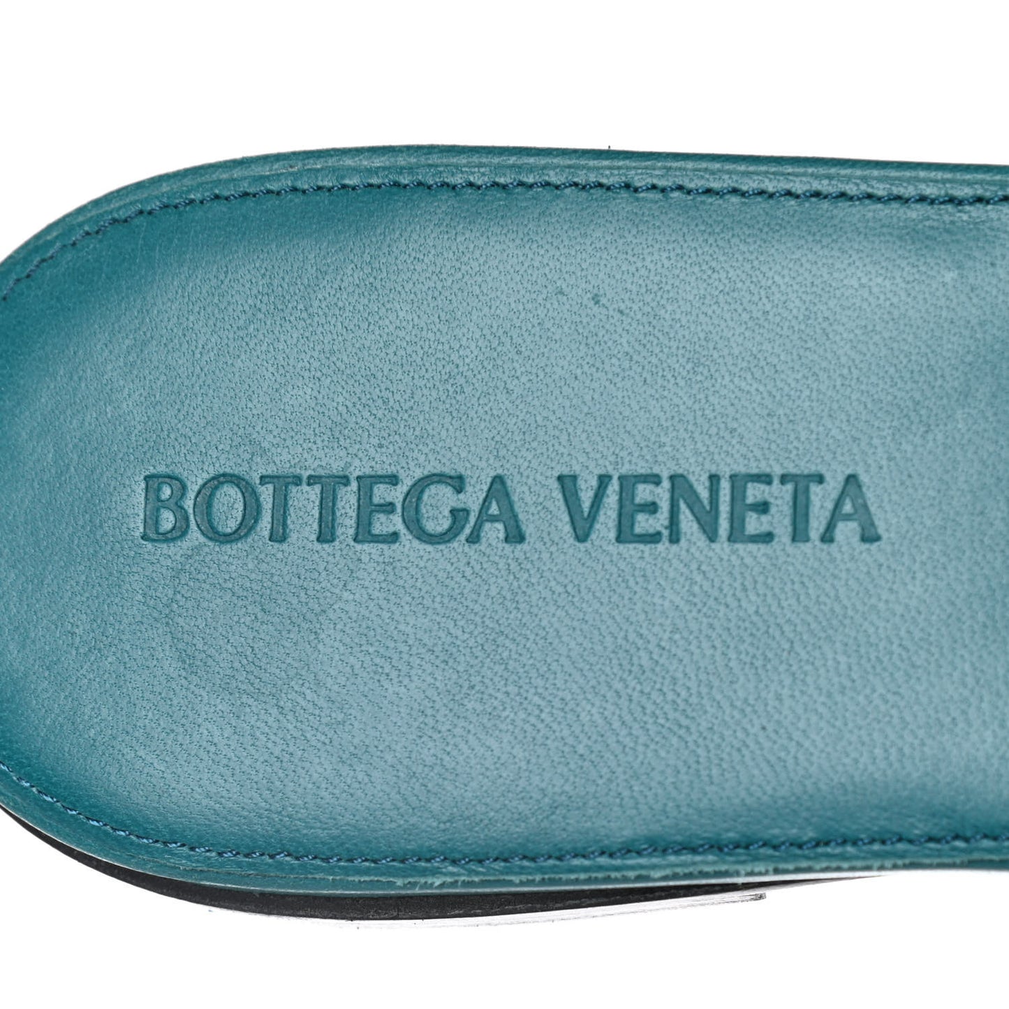 Nappa Quilted Rubber Lido Flat Sandals 39.5 Duck Green