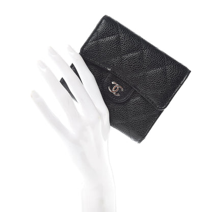 Chanel Caviar Quilted Compact Flap Wallet Black 2 of 10