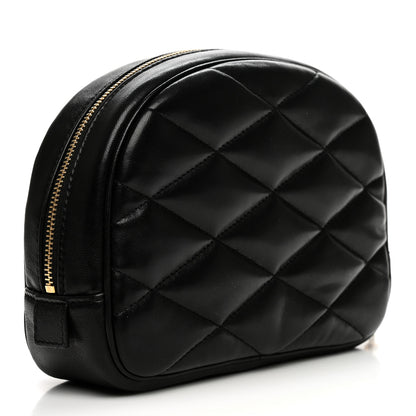 Saint Laurent Lambskin Quilted Lolita Cosmetic Pouch Black 3 of 7