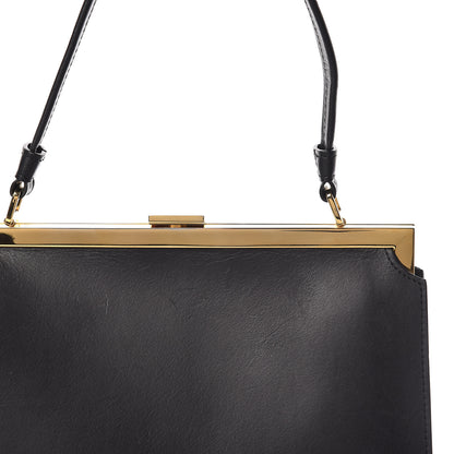 Mansur Gavriel Vegetable Tanned Calfskin Elegant Top Handle Bag Black 9 of 16