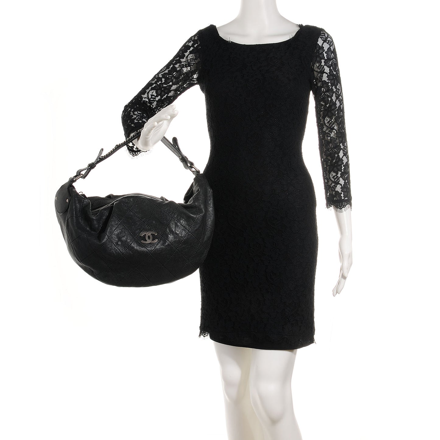 Caviar Large Outdoor Hobo Black