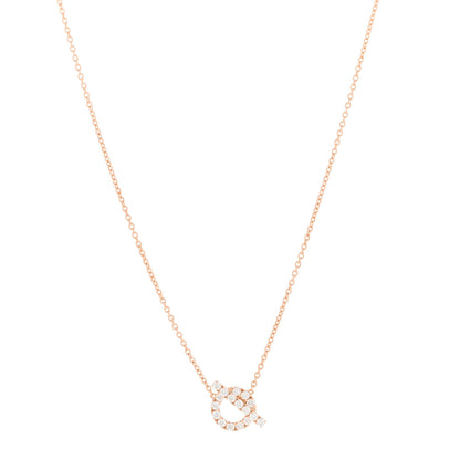 Hermes 18K Rose Gold Diamond Finesse Pendant Necklace 1 of 5