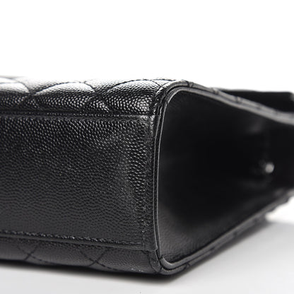 Saint Laurent Grain De Poudre Textured Mixed Matelasse Large Triquilt Monogram Monochrome Satchel Black 10 of 13
