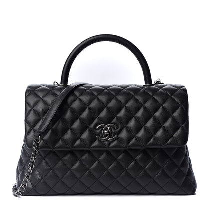 Chanel Caviar Quilted Medium Coco Handle Flap Black 1 of 9