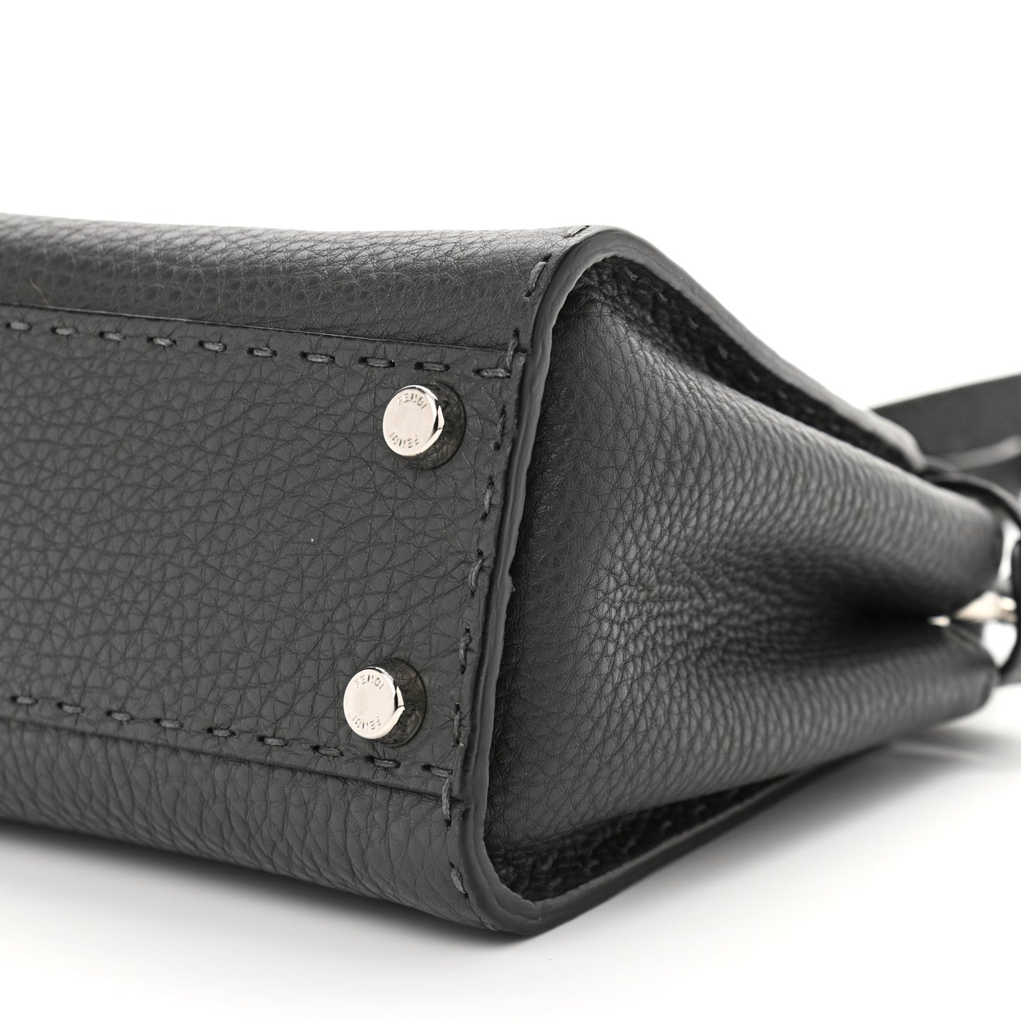 Cuoio Romano Selleria Bi-Color Mini Peekaboo Iconic Satchel Asfalto Latte