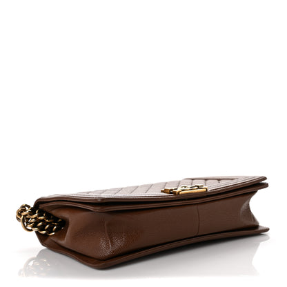 Chanel Caviar Quilted New Medium Boy Flap Brown 3 of 8