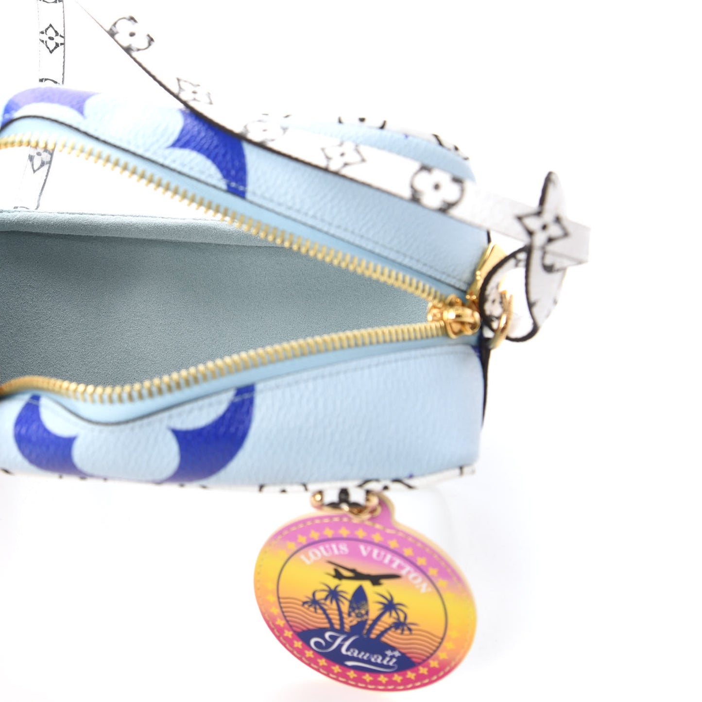 Monogram Giant Hawaii Beach Pouch Blue