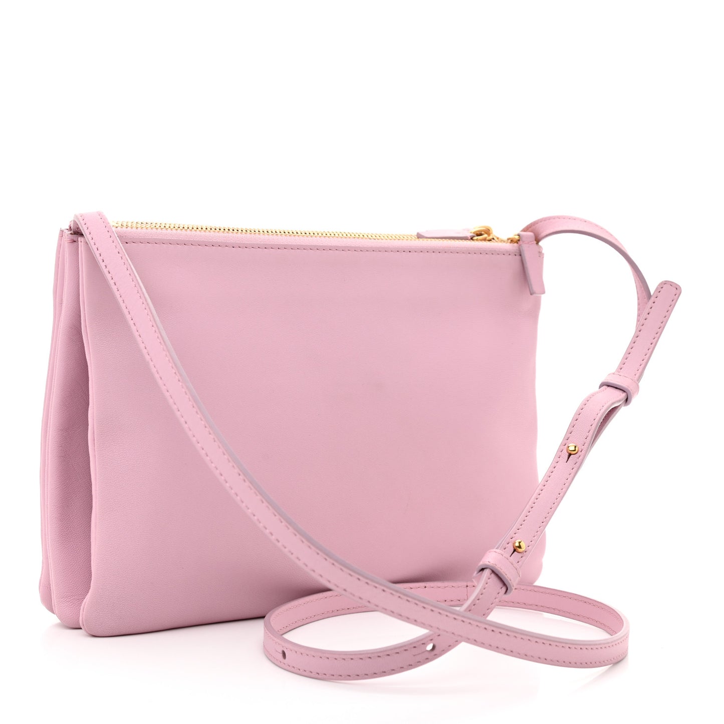 Lambskin Large Trio Crossbody Bag Pink