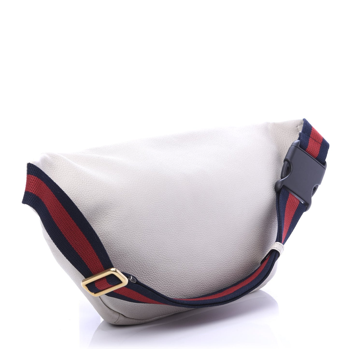 Grained Calfskin Logo Belt Bag White