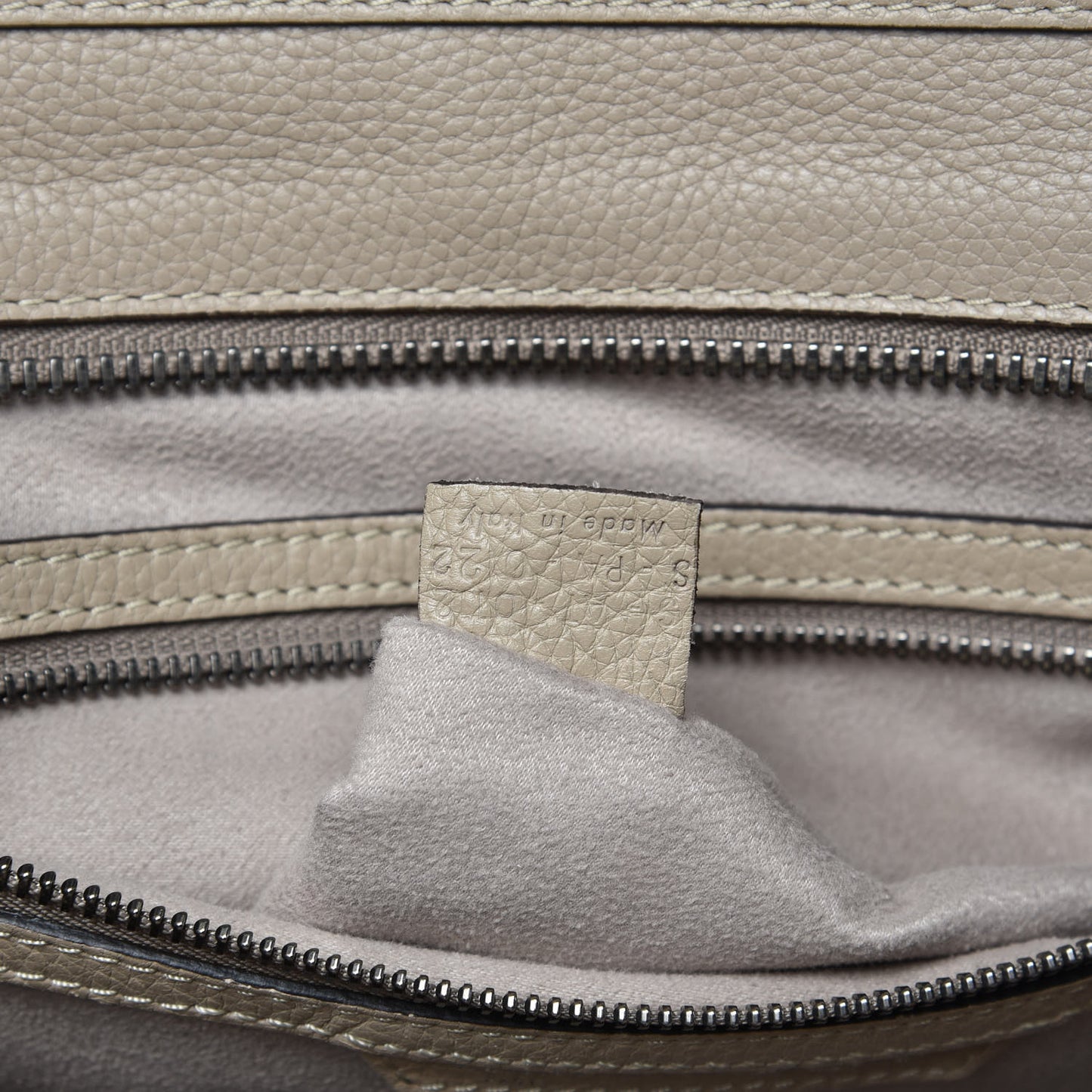 Drummed Calfskin Mini Luggage Dune