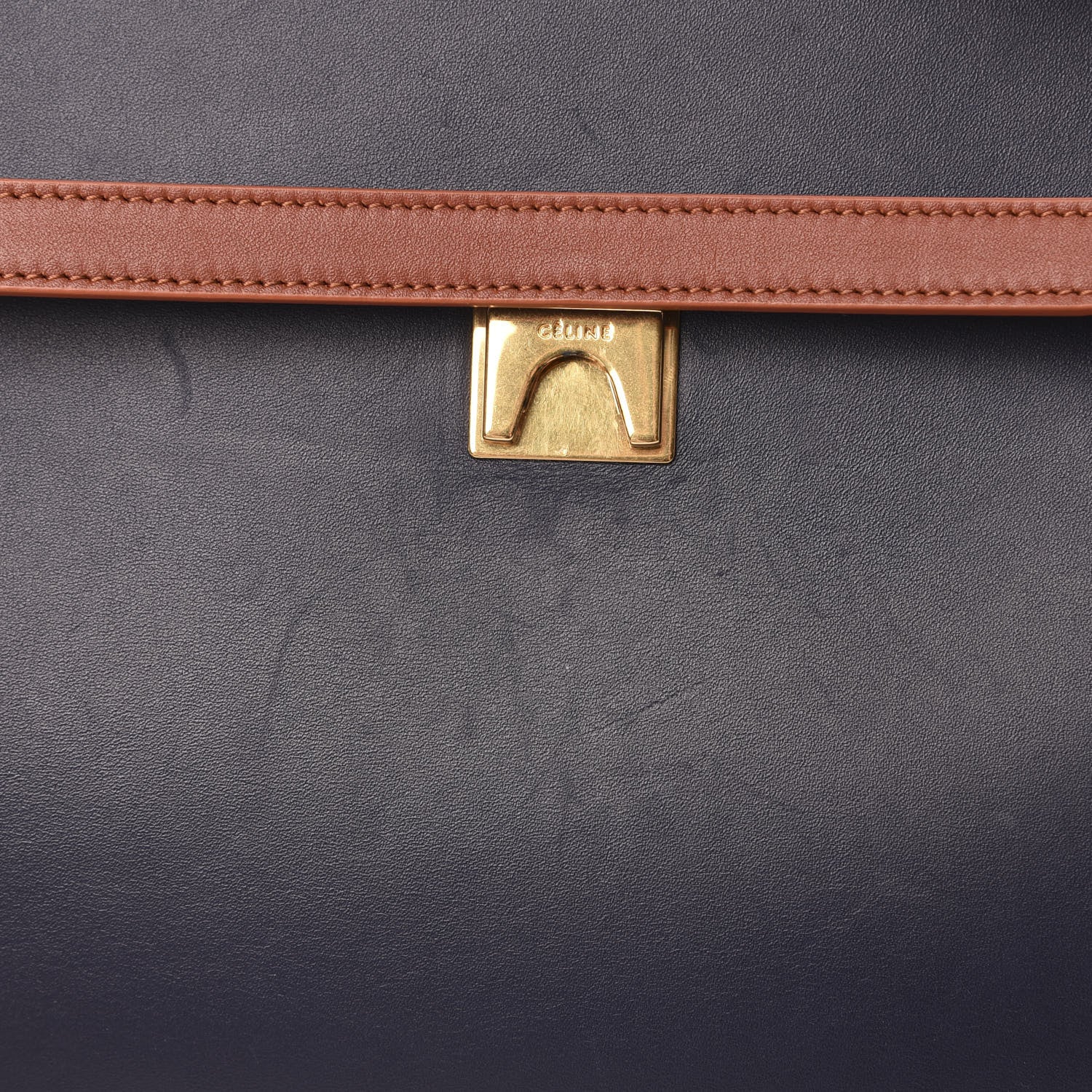 Celine Smooth Calfskin Large Bi-Color Belt Bag Midnight 13 of 17