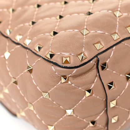 Valentino Garavani Nappa Large Rockstud Spike Shoulder Bag Soft Noisette 16 of 16