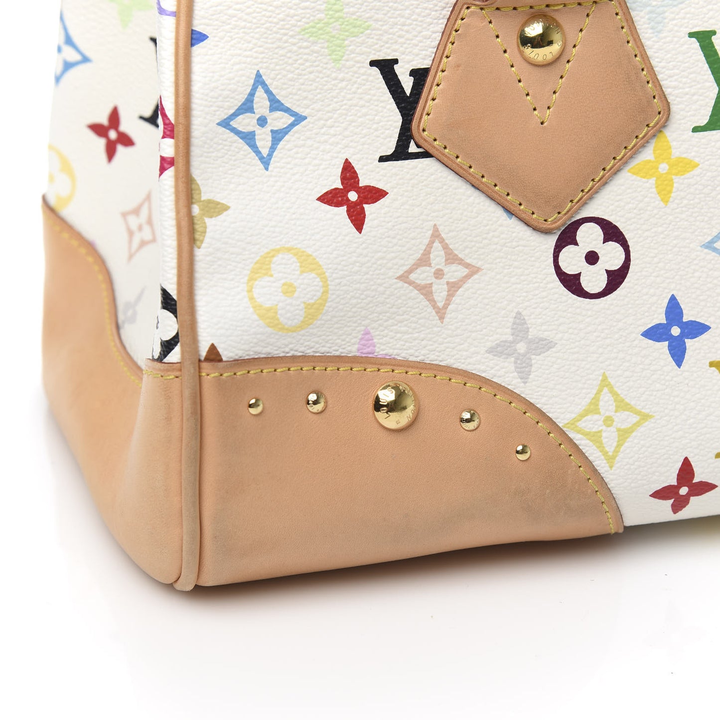 Monogram Multicolor Beverly GM White