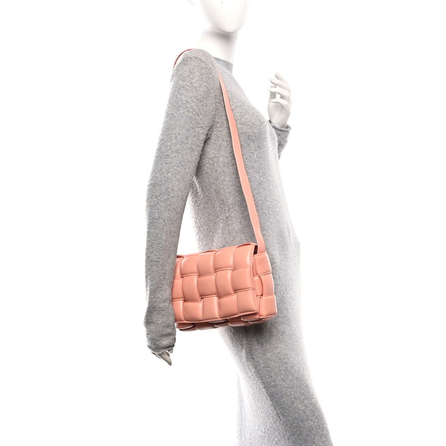 Bottega Veneta Nappa Maxi Intreccio Padded Cassette Crossbody Bag Peachy Peachy 2 of 12