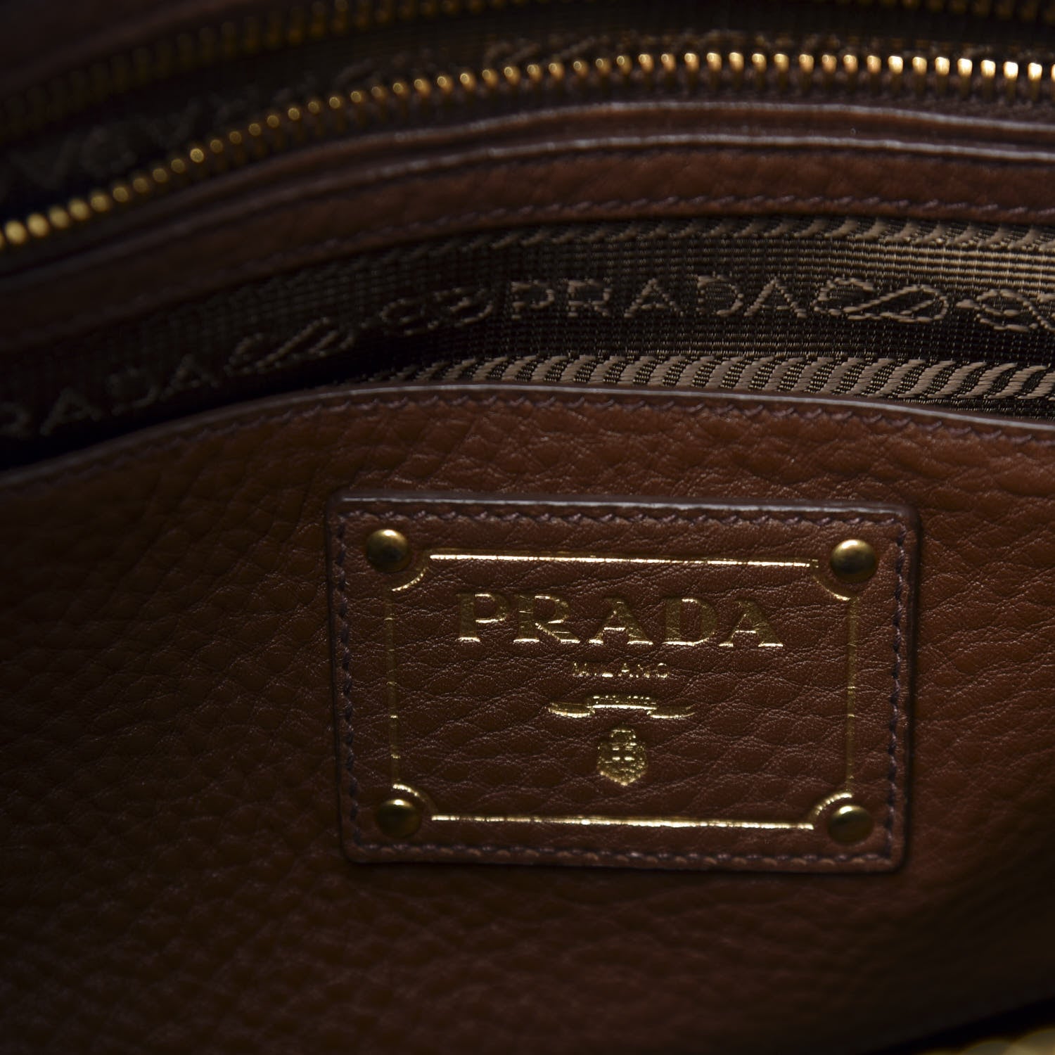 Prada Vitello Daino Shopping Satchel Palissandro 8 of 10