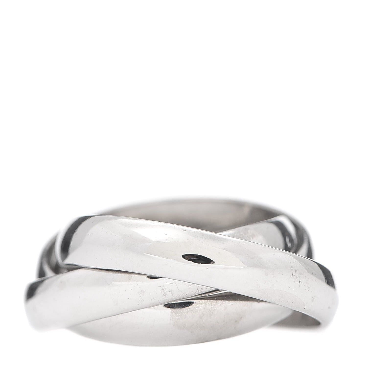 Cartier 18K White Gold Classic Trinity Ring 46 3.75 3 of 7