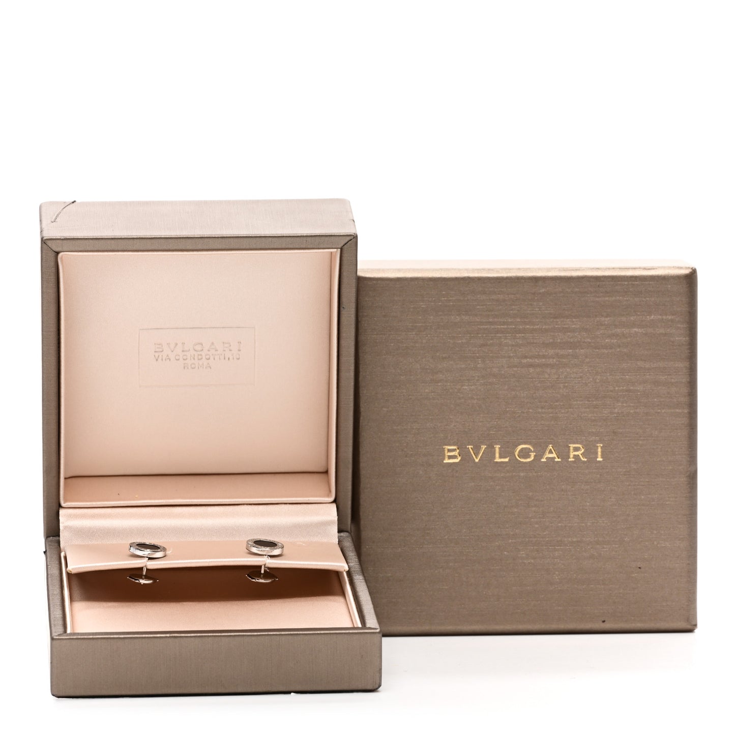 18K White Gold Black Onyx BVLGARI BVLGARI Stud Earrings