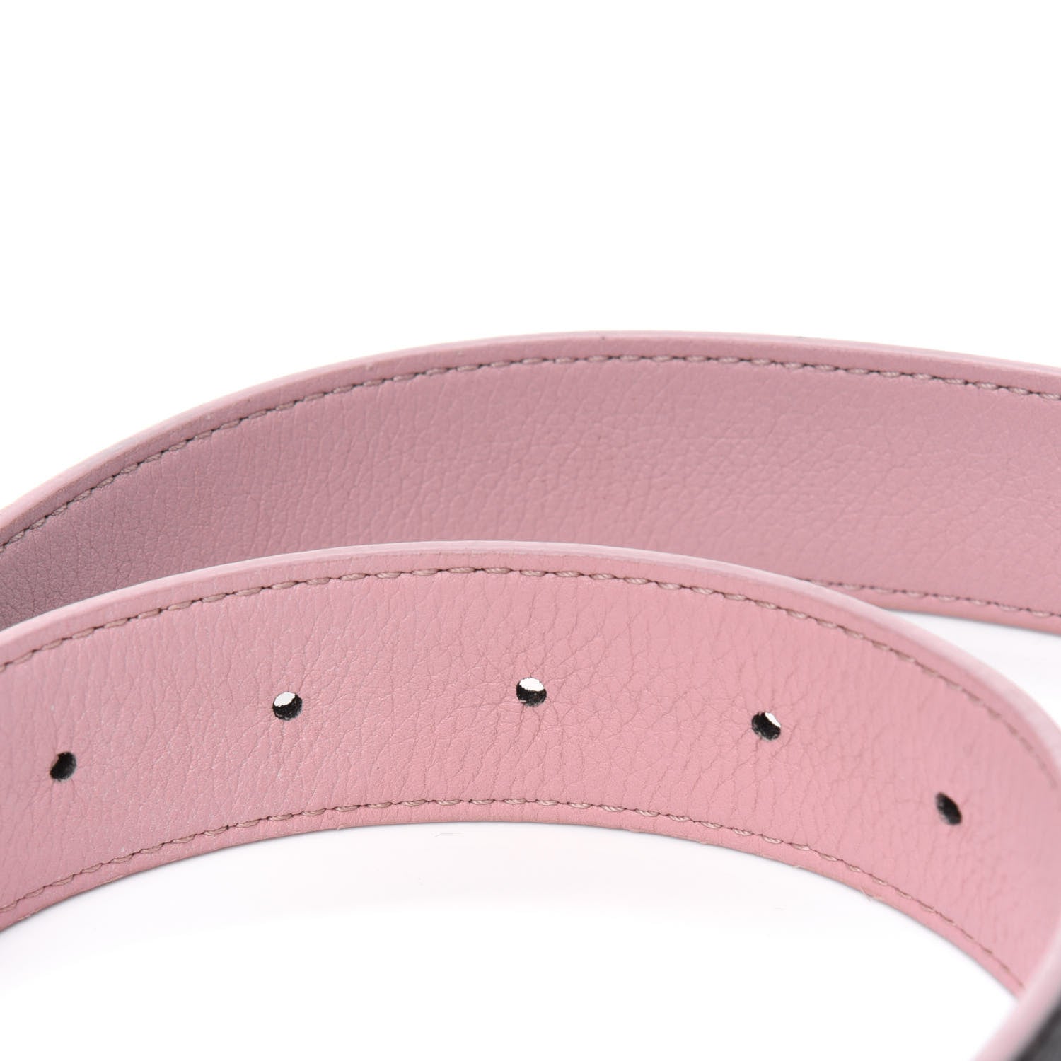 Louis Vuitton Calfskin Monogram LV Initiales Reversible Belt Strap 80 32 Rose Ballerine 5 of 6