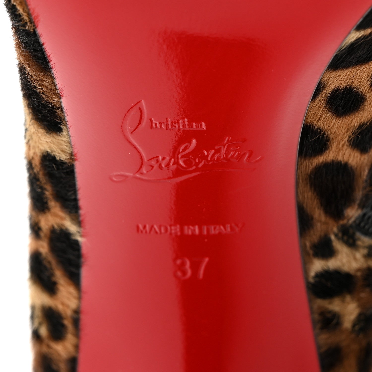 Christian Louboutin Pony Hair Leopard So Eleonor 85 Ankle Booties 37 Brown 7 of 7