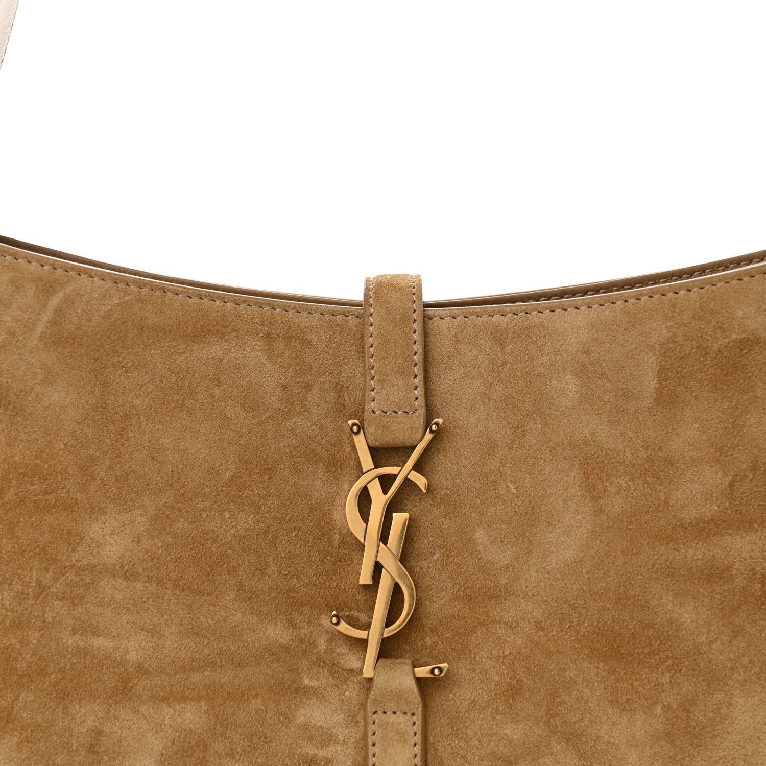 Saint Laurent Suede Calfskin Le 5 A 7 Hobo Beige 7 of 9
