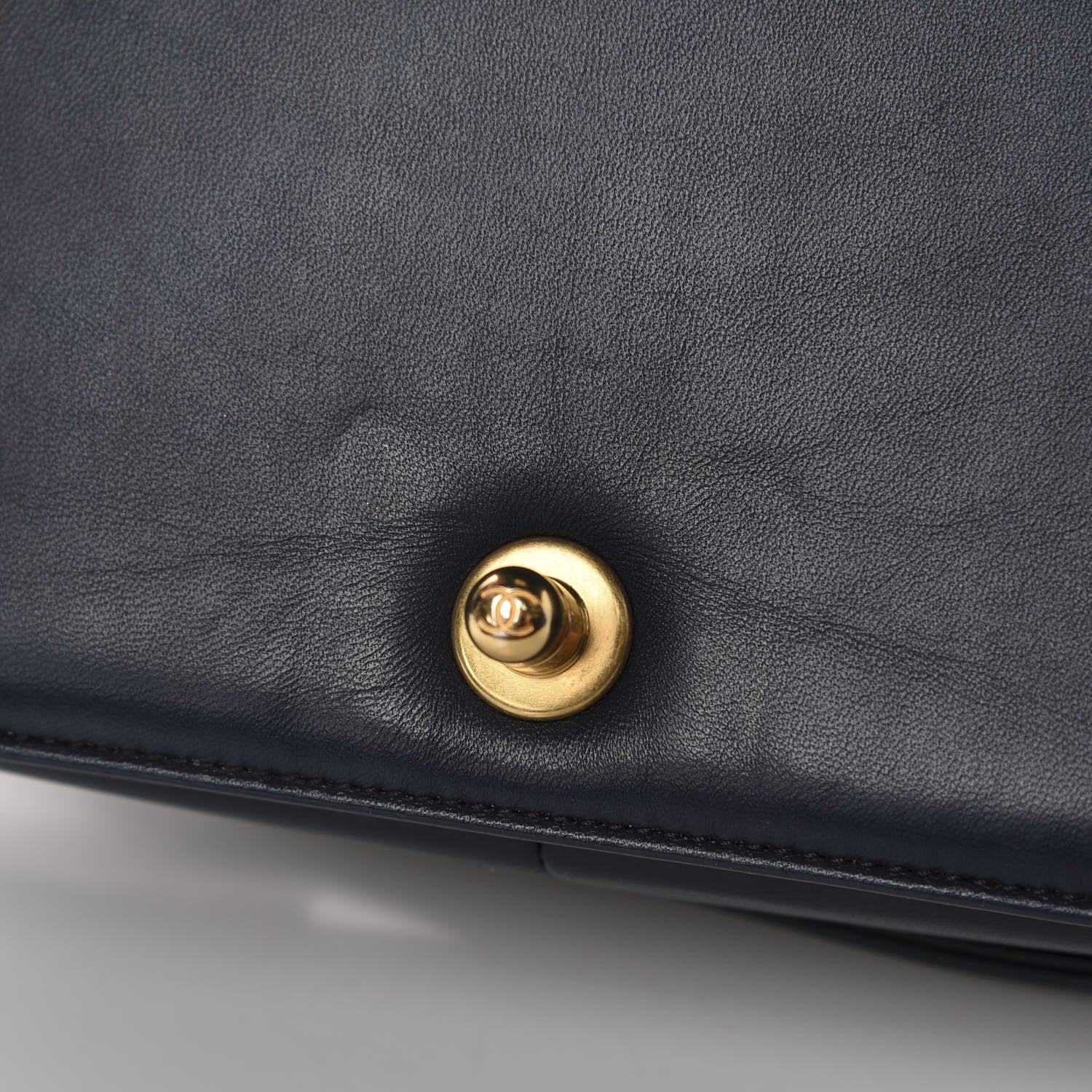 Chanel Lambskin Quilted Medium Boy Flap Dark Navy 12 of 14