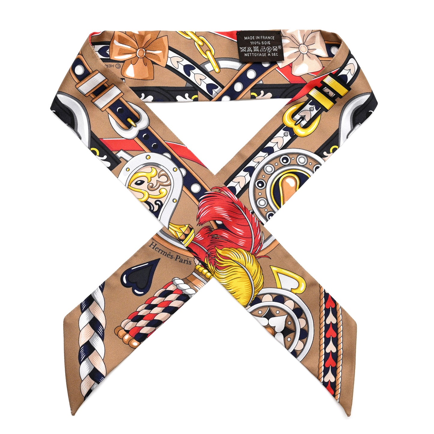 Silk Harnais De Coeur Twilly Beige Foncé Rouge Anthracite