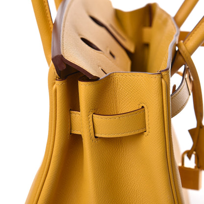 Hermes Epsom Birkin 30 Jaune Ambre 11 of 41