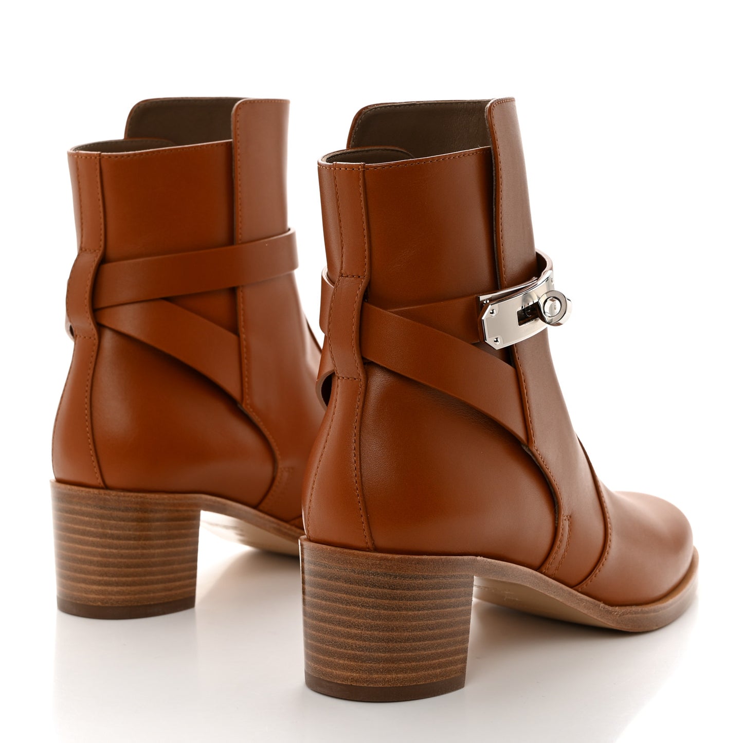 Calfskin Frenchie 50 Ankle Boots 36 Naturel