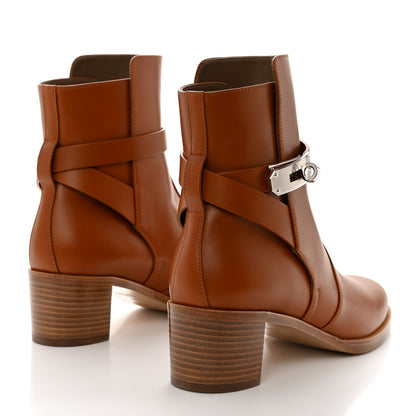 Hermes Calfskin Frenchie 50 Ankle Boots 36 Naturel 4 of 9