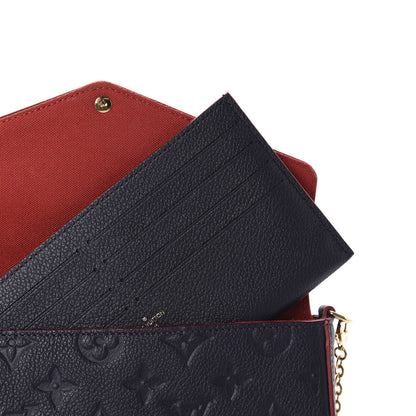 Louis Vuitton Empreinte Pochette Felicie Chain Wallet Marine Rouge 8 of 12