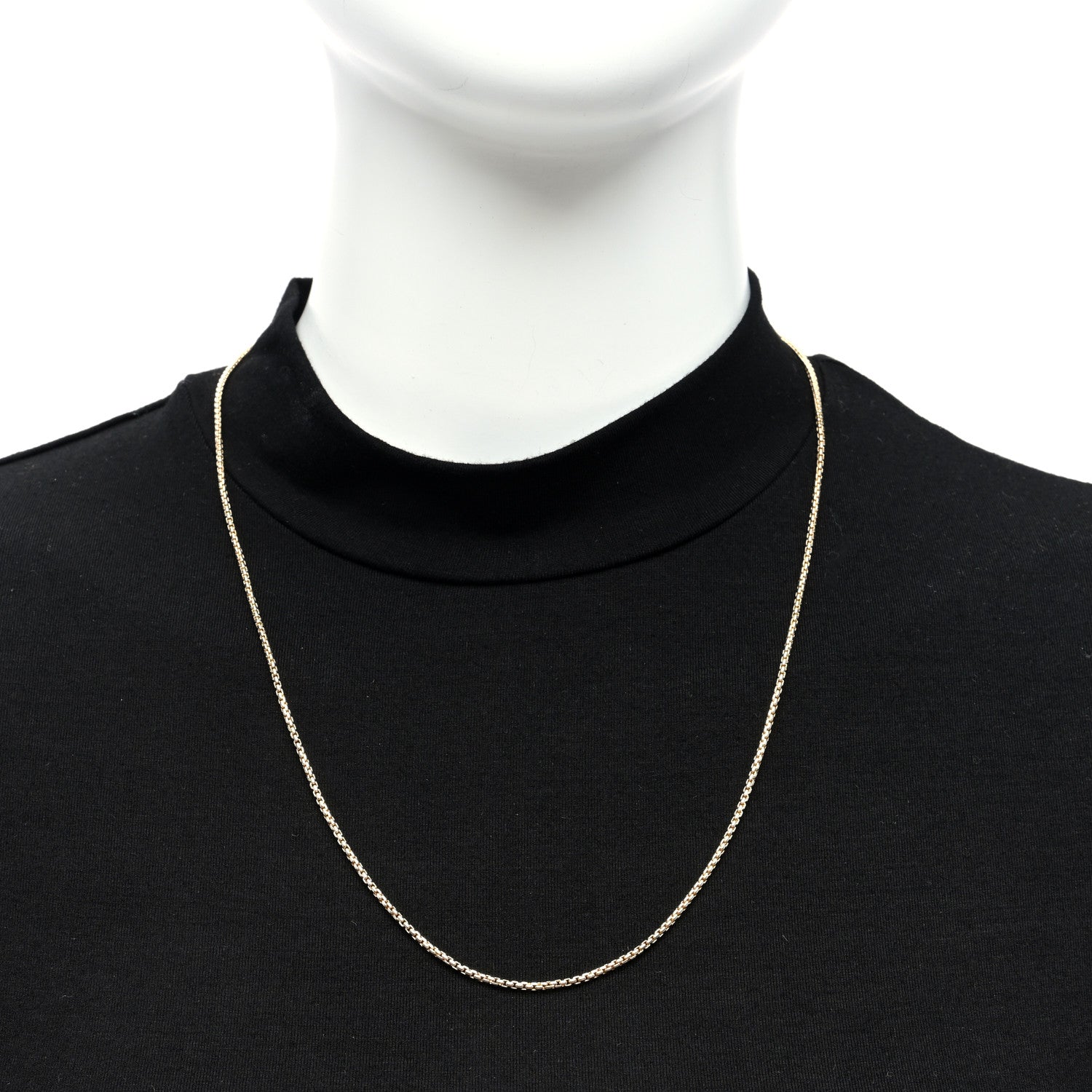 David Yurman 18K Yellow Gold 1.7mm Box Chain Necklace 22" 2 of 4