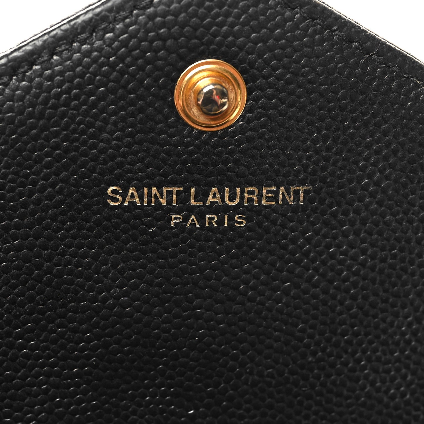 Grain De Poudre Matelasse Chevron Monogram Chain Wallet Black