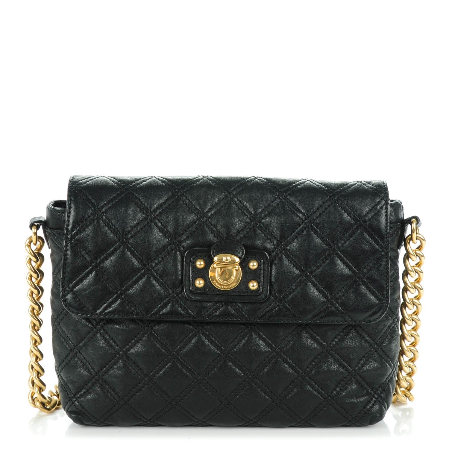 Marc Jacobs Lambskin Quilted The Large Single Flap Black 1 of 7