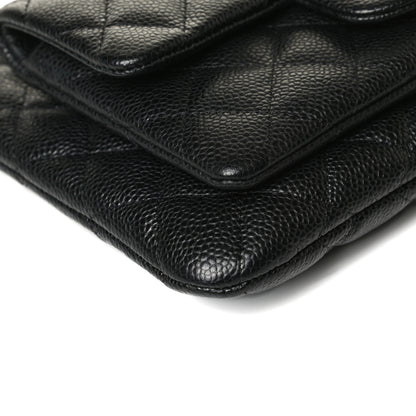 Chanel Caviar Quilted Daily Zip Crossbody Bag Black 12 of 14
