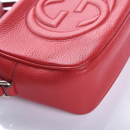 Gucci Pebbled Calfskin Small Soho Disco Bag Tabasco Red 8 of 11